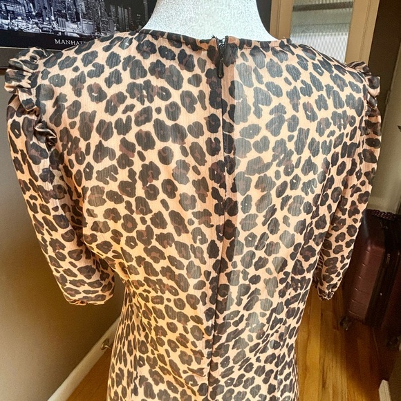 Drop Waist Leopard Print Dress - Picture 6 of 10